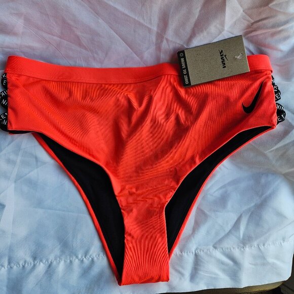 Nike High Waist Cheeky Bikini Bottom-Size Large - Picture 1 of 10